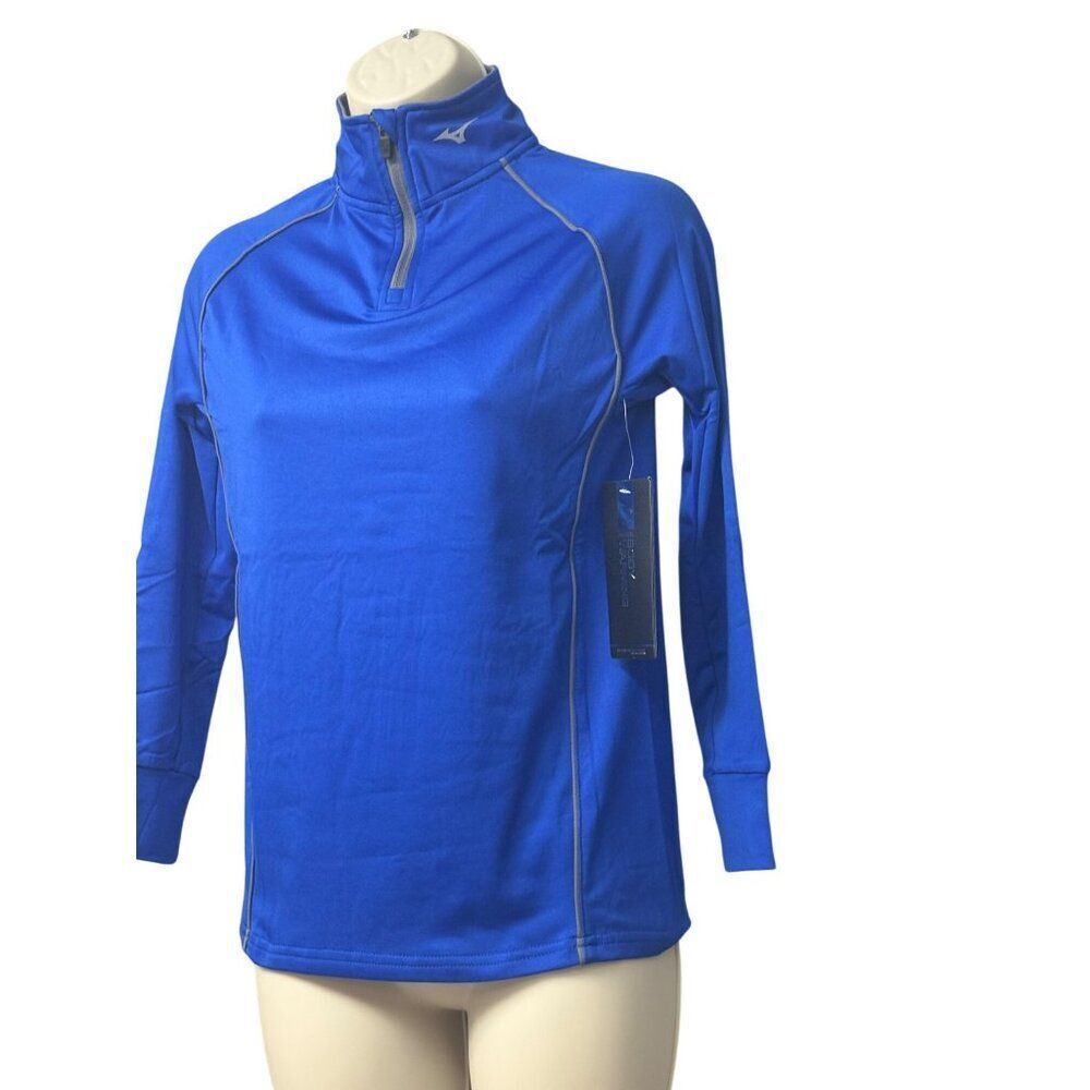 Mizuno Girls Comp 1/2 Zip Hit Top, Royal Blue, M (10/12)